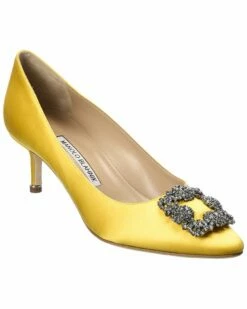 Best Pirce 😀 Manolo Blahnik Hangisi 50 Satin Pump for 👩 women 🧨