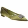 Best Sale 👏 Manolo Blahnik Floritanu Satin Flat for 👩 women 🥰