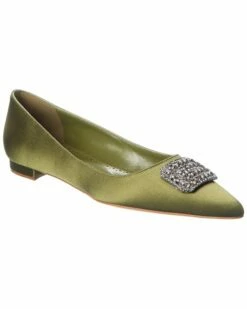 Best Sale 👏 Manolo Blahnik Floritanu Satin Flat for 👩 women 🥰