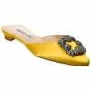 Discount 😍 Manolo Blahnik Hangisimu Satin Flat for 👩 women 🤩