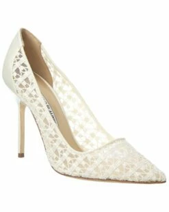 Best reviews of 🎉 Manolo Blahnik BBLA 105 Lace & Satin Pump for 👩 women 😍