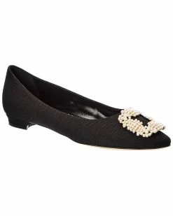 Hot Sale 🥰 Manolo Blahnik Hangisi Linen Flat for 👩 women 😉