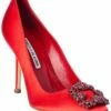 Budget 🧨 Manolo Blahnik Hangisi 105 Satin Pump for 👩 women 🔔
