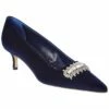 Deals 👏 Manolo Blahnik Bottara 50 Velvet Pump for 👩 women 🤩
