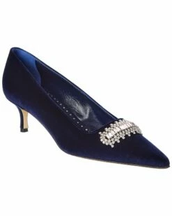Manolo Blahnik Shop 26 Deals 👏 Manolo Blahnik Bottara 50 Velvet Pump for 👩 women 🤩