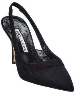 Cheapest โ Manolo Blahnik Golpesli 90 Linen Slingback Pump for ๐ฉ women ๐