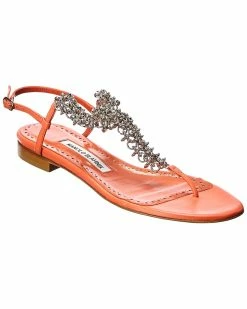 Best reviews of 🎉 Manolo Blahnik Leather 🩴 Sandal for 👩 women ⭐