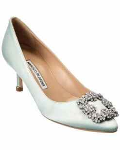Best deal 🎉 Manolo Blahnik Hangisi 50 Satin Pump for 👩 women ✨