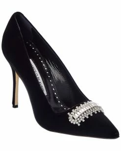 Cheapest ๐ Manolo Blahnik Bottara 105 Velvet Pump for ๐ฉ women ๐