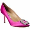 Outlet 👏 Manolo Blahnik Hangisi 70 Satin Pump for 👩 women 💯