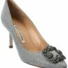 Best Sale 🛒 Manolo Blahnik Hangisi 70 Glitter Pump for 👩 women 🛒
