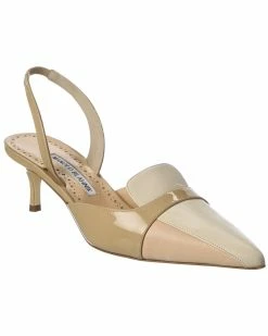 Outlet ๐ Manolo Blahnik Abusli 50 Leather Slingback Pump for ๐ฉ women ๐