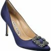 Best Sale 👍 Manolo Blahnik Hangisi 90 Satin Pump for 👩 women ⭐