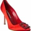 Cheap 🔥 Manolo Blahnik Hangisi 105 Satin Pump for 👩 women 🎁