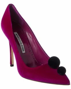 Best Pirce ❤️ Manolo Blahnik Piera 115 Velvet Pump for 👩 women ✔️