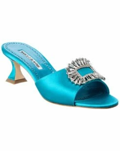Discount 🎁 Manolo Blahnik Laalita 50 Satin 🩴 Sandal for 👩 women 🧨