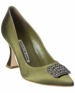 New 🥰 Manolo Blahnik Floritanuhi 90 Satin Pump for 👩 women 👍