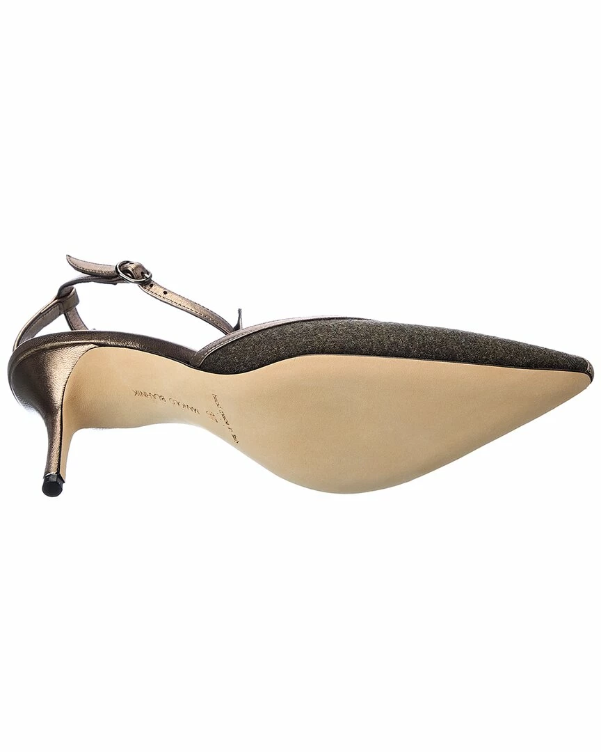 Cheap ๐ Manolo Blahnik Piglie 70 Wool & Leather Pump for ๐ฉ women ๐ 4 Cheap ๐ Manolo Blahnik Piglie 70 Wool & Leather Pump for ๐ฉ women ๐ - Image 4