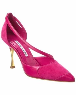 Promo ๐ Manolo Blahnik Repim 90 Leather & Suede Pump for ๐ฉ women โ๏ธ