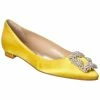 Cheap ⌛ Manolo Blahnik Hangisi Satin Flat for 👩 women 🤩
