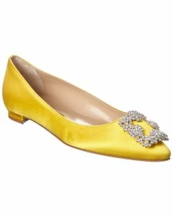Cheap β Manolo Blahnik Hangisi Satin Flat for π© women π€©