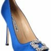 New 👏 Manolo Blahnik Hangisi 115 Satin Pump for 👩 women 🧨