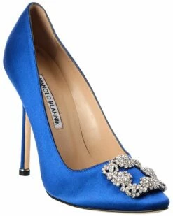New 👏 Manolo Blahnik Hangisi 115 Satin Pump for 👩 women 🧨