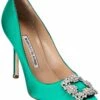 Coupon 👍 Manolo Blahnik Hangisi 105 Satin Pump for 👩 women ✔️
