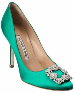Coupon 👍 Manolo Blahnik Hangisi 105 Satin Pump for 👩 women ✔️
