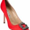 Best deal ❤️ Manolo Blahnik Hangisi 105 Satin Pump for 👩 women ⭐