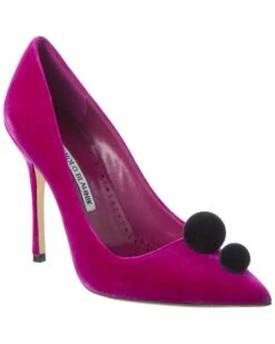 Wholesale ❤️ Manolo Blahnik Piera 115 Velvet Pump for 👩 women 🎉