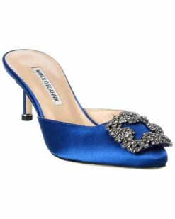 Flash Sale 😍 Manolo Blahnik Hangisimu 50 Satin Pump for 👩 women 😀