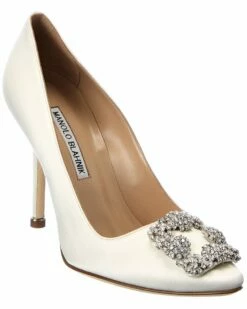 Brand new 🌟 Manolo Blahnik Hangisi 105 Satin Pump for 👩 women 👏