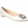Outlet ✨ Manolo Blahnik Hangisi Satin Flat for 👩 women 🔥