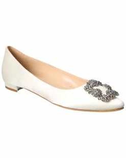 Outlet โจ Manolo Blahnik Hangisi Satin Flat for ๐ฉ women ๐ฅ