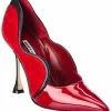 New 🎉 Manolo Blahnik Hamaki 105 Patent & Suede Pump for 👩 women 🎉