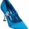 Discount 😍 Manolo Blahnik Galaxi 90 Satin Pump for 👩 women 🥰