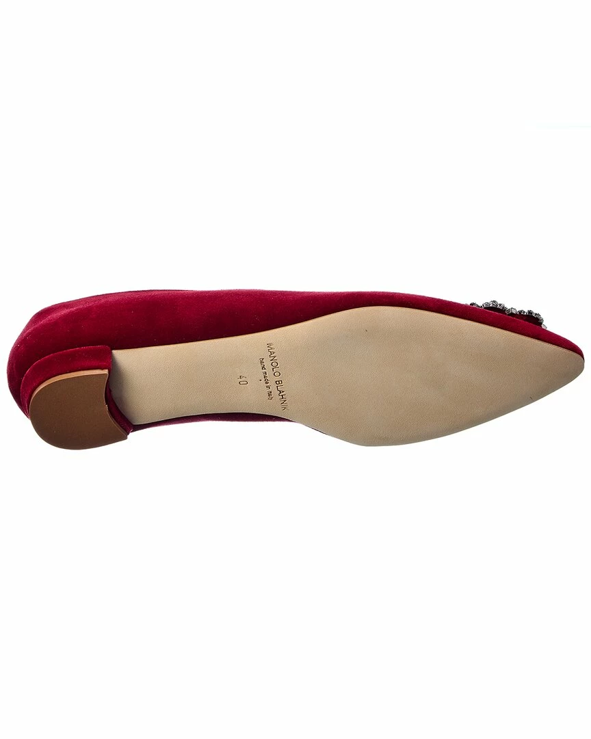 Coupon 😀 Manolo Blahnik Hangisi Suede Flat for 👩 women 🌟 4 Coupon 😀 Manolo Blahnik Hangisi Suede Flat for 👩 women 🌟 - Image 4