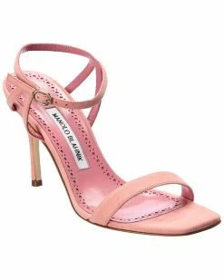 Manolo Blahnik Shop 8 Cheapest 🛒 Manolo Blahnik Elvirapla 90 Suede 🩴 Sandal for 👩 women ❤️