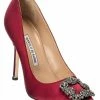 Deals ⌛ Manolo Blahnik Hangisi 105 Satin Pump for 👩 women ⭐