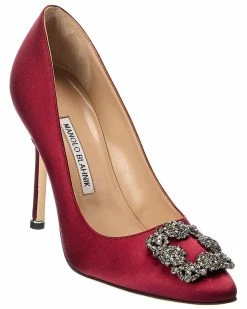 Deals ⌛ Manolo Blahnik Hangisi 105 Satin Pump for 👩 women ⭐