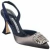 Promo ❤️ Manolo Blahnik Prietasli 90 Satin Slingback Pump for 👩 women ⌛