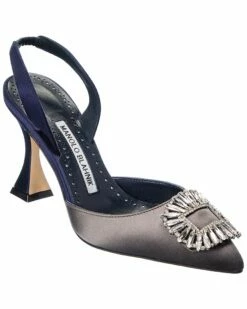 Promo ❤️ Manolo Blahnik Prietasli 90 Satin Slingback Pump for 👩 women ⌛