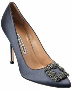 Best deal ❤️ Manolo Blahnik Hangisi 105 Satin Pump for 👩 women ⭐