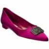 Coupon 😉 Manolo Blahnik Floritanu Satin Flat for 👩 women ✔️