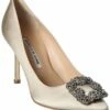 Best Pirce 🔥 Manolo Blahnik Hangisi 90 Satin Pump for 👩 women 😀