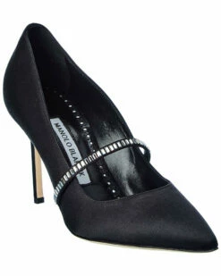 Best deal 🌟 Manolo Blahnik Crina 90 Satin Pump for 👩 women 🥰