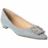 Best deal 🛒 Manolo Blahnik Hangisi Glitter Flat for 👩 women 😉