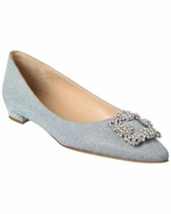 Best deal 🛒 Manolo Blahnik Hangisi Glitter Flat for 👩 women 😉