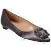 Hot Sale 💯 Manolo Blahnik Hangisi Satin Flat for 👩 women 😍